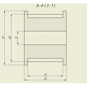 Шкив 18T-5M-20AF 8mm